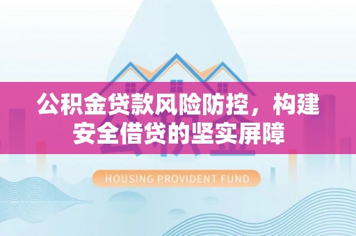 武隆公积金贷款风险防控，构建安全借贷的坚实屏障