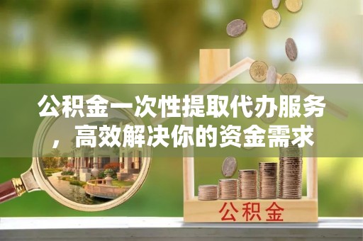 武隆公积金一次性提取代办服务，高效解决你的资金需求