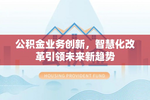 武隆公积金业务创新，智慧化改革引领未来新趋势