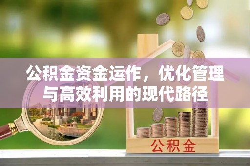 武隆公积金资金运作，优化管理与高效利用的现代路径