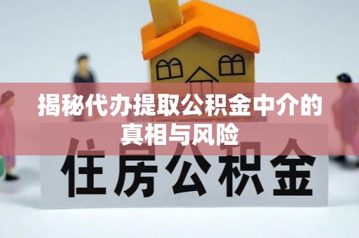 武隆揭秘代办提取公积金中介的真相与风险