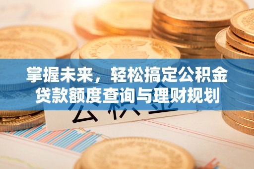 武隆掌握未来，轻松搞定公积金贷款额度查询与理财规划