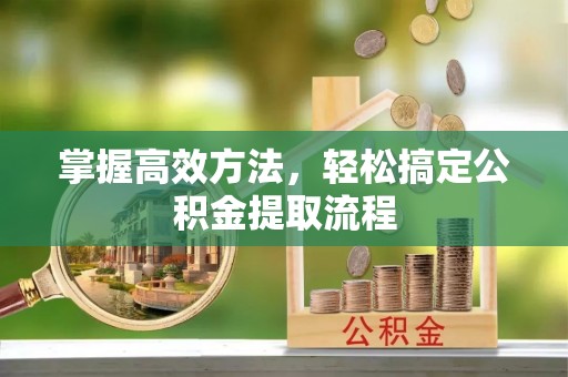 武隆掌握高效方法，轻松搞定公积金提取流程