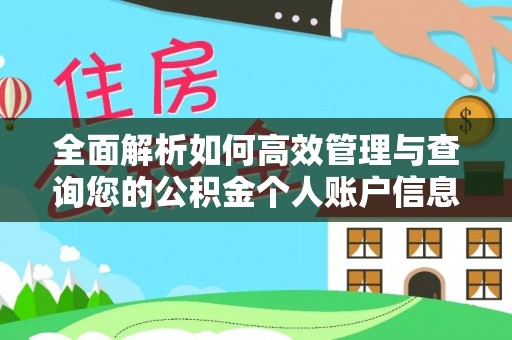 武隆全面解析如何高效管理与查询您的公积金个人账户信息