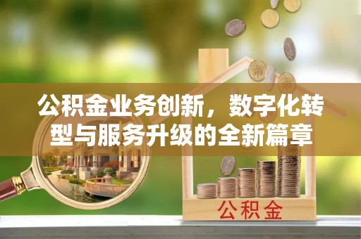 武隆公积金业务创新，数字化转型与服务升级的全新篇章