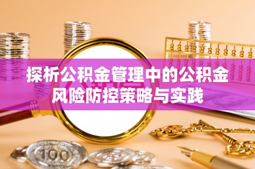 武隆探析公积金管理中的公积金风险防控策略与实践