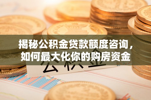 武隆揭秘公积金贷款额度咨询，如何最大化你的购房资金