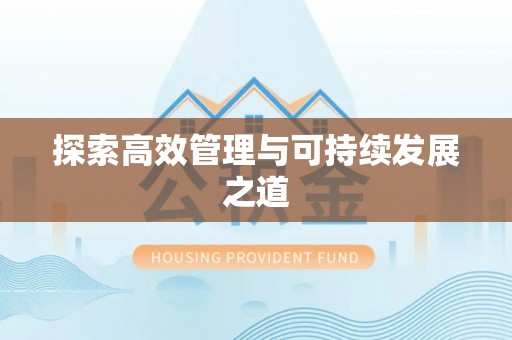 武隆探索高效管理与可持续发展之道