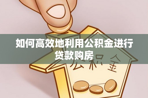 武隆如何高效地利用公积金进行贷款购房